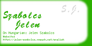 szabolcs jelen business card